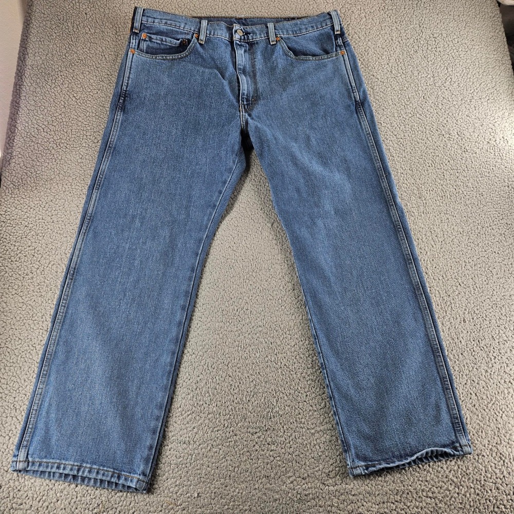 Levi‎ Jeans Mens 38x30 Blue Strong Denim Straight Leg Workwear Western